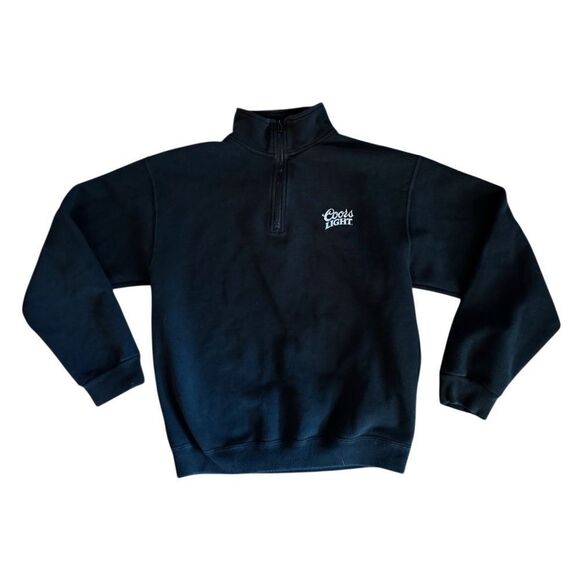 Vantage Coors Light Women's Navy Blue 1/4 Zip Crewneck Size Small - Picture 2 of 6